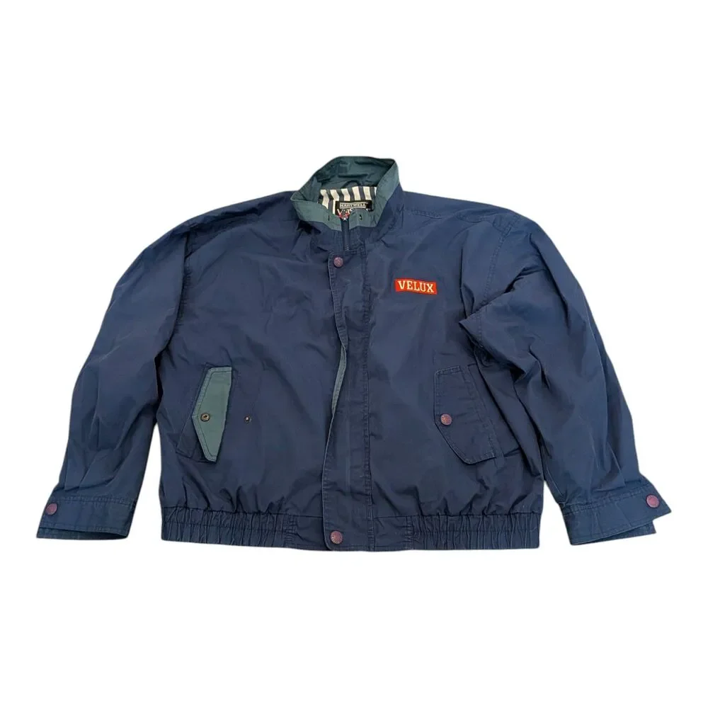Vtg 1990s Hartwell ViaSport Taylor Zip Up Windbreaker Jacket Sz XL
